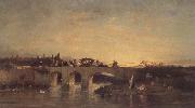 Charles Tournemine Tukish Women Out Walking-Sunset oil painting